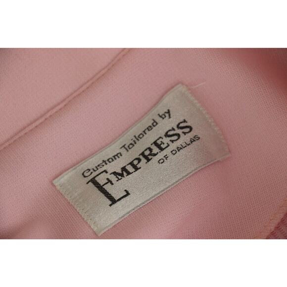 VINTAGE Empress of Dallas Womens Size Medium Midi Button Up Dress Pink - Picture 8 of 8